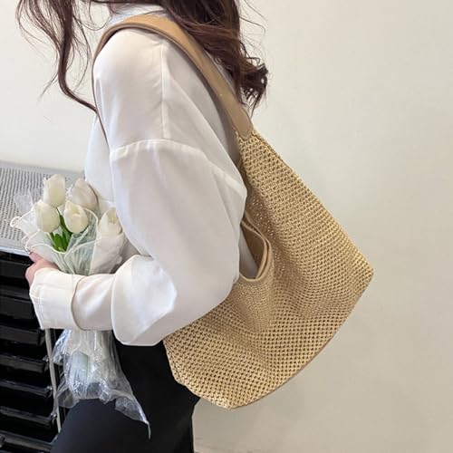 Bolso de Playa Tejido Grande Plegable para Mujer miniatura 2