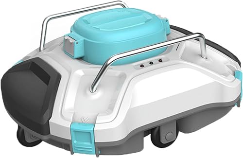 Limpiador robótico automático de piscinas, escalada de pared, contenedor de filtro masivo de carga superior, aspiradora robótica inalámbrica para piscinas en el suelo y sobre el suelo