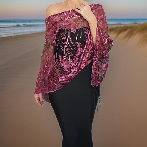 Formal Evening Wrap Wedding Shawl Cape Plus Size Stole Sequin Cape Chiffon Mother of the Bride Dress Bridesmaid Stole2