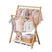 Amazon.co.jp: YAKINO ハンガーラック 木製 2段 折りたたみ式 おしゃれ