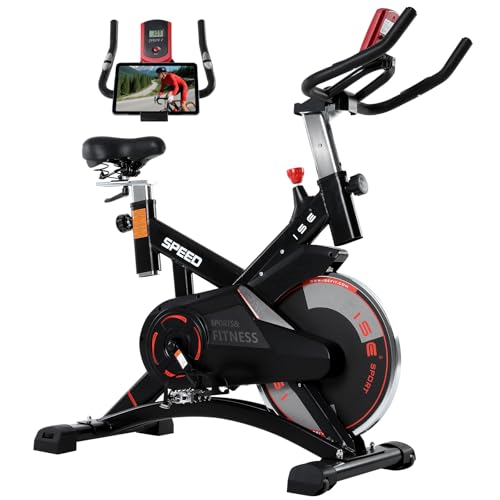 ISE Velo d appartement, Ergonomie Cardio-Training, Exercise Bike, Velo Appartement Fitness, Multifonction Ecran/Impulsion, Vélo...