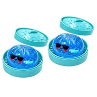 Dumpling Squishy Avec Panier Vapeur – Jouet Anti-Stress Bao Bun Pailleté 10 Cm – Souple Et Élastique – Pour Enfants Et Adultes (Transparent)