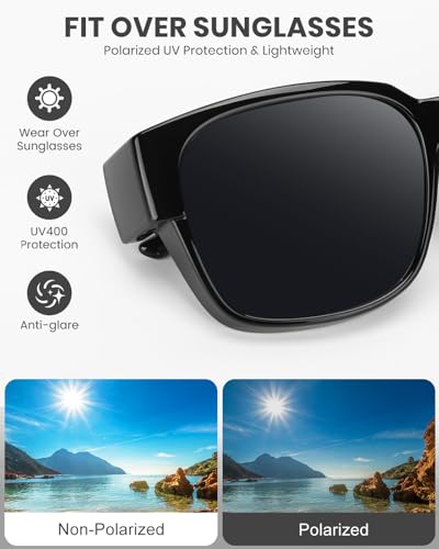 Over Glasses Sunglasses for Men Women, Polarized UV400 Protection Fit Over Sunglasses for Driving3