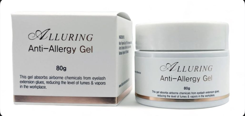Alluring Lash Anti Allergy Gel Air Refresher | Absorb Fume & Odor from Lash Adhesive | Less Stinging | Suitable For Classic & Volume Lashing | Eyelash