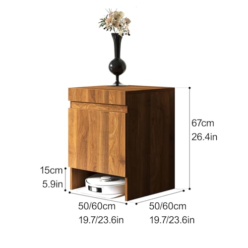 robot vacuum storage cabinet side view