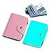 K Y KANGYUN Christmas Gift 48 Pcs Transparent Plastic Vertical ID Credit Card Holder Protector Sleeve for Women's and Girl Mini Unisex 2pack(Pink&Blue)…