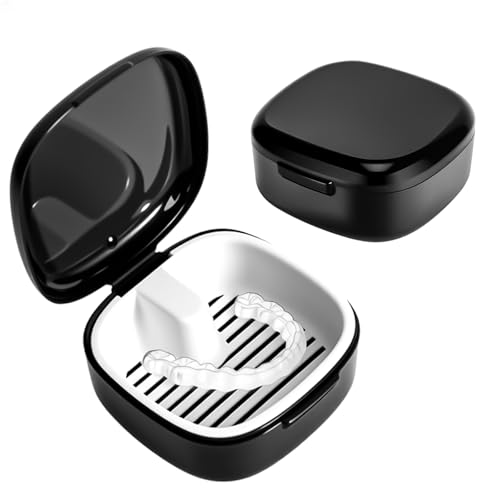 Boîte à Prothèses Portable – Étui Compact PP Résistant + Panier Filtrant Amovible – Hygiène & Nettoyage Facile pour Appareils Dentaires, Gouttières, Retenteurs & Orthodontie