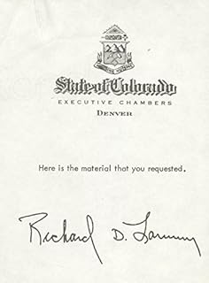 Governor Richard D. Lamm - Signature
