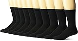 Hanes 10-Pack Crew Socks Black 10-13 (US Men's 6-12 Shoe Size)