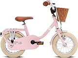 Schritthöhe von 42 bis 51 cm Puky Steel Classic 12\'\' Retro Kinder Fahrrad rosa