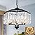 Yidelloc Modern Crystal Chandelier for Dining Room - Adjustable 5 Lights Black Farmhouse Pendant Light Fixture Hanging for Foyer Bedroom Living Room Hallway Kitchen
