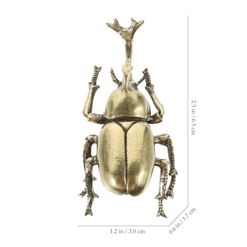 Estatua Decorativa Escarabajo de Latón para Escritorio miniatura 3