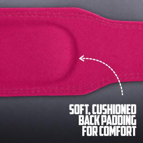Image of Weightlifting Belt for Gym & Powerlifting | Heavy Duty Back Support Belt for Squats, Deadlifts & Heavy Lifts | Wide Lumbar Support, Strong Buckle & Training Gear (Pink, L)