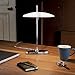 Produktbild Ideal Lux 10069 Studio Tischleuchte moderne Bankerslamp mit Touchdimmer Chrom Weiss