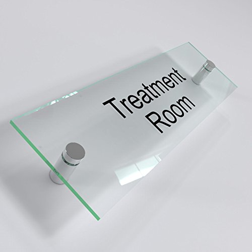 Office Door Wall House Number Sign Plaque- Quality Glass Effect Acrylic Perspex (Treatment Room)