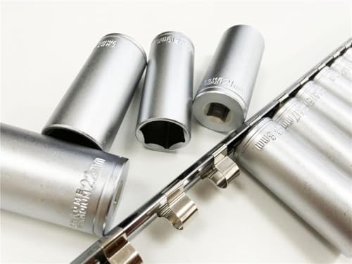 Douilles profondes 3/8 Cr-V 6 pans hex pour atteindre les écrous difficiles