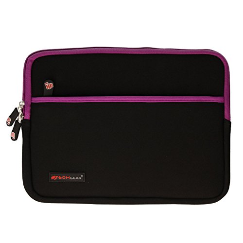 TECHGEAR-Funda-Protectora-de-Neopreno-Delgada-Cremallera-con-al-Interior-de-Burbujas-Anti-Golpes-Carcasa-para-Nuevo-Apple-iPad-97-iPad-Pro-11-iPad-Pro-105-iPad-Air-Air-2-iPad-4-3-Purpura