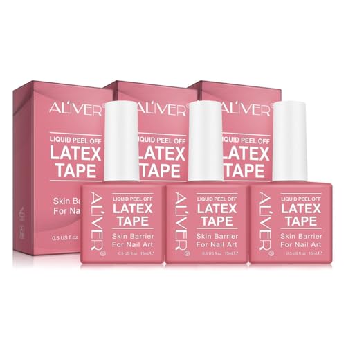 P-Beauty - 3 protectores para cutículas de 15 ml, cinta líquida de látex, para una manicura perfecta, cinta líquida de secado rápido, protección contra esmalte de uñas, protección de la piel para