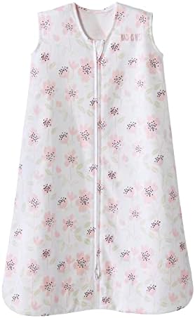 HALO Sleepsack, 100% Cotton Wearable Blanket, Swaddle Transition Sleeping Bag, TOG 0.5, Wildflower Blush, X-Large