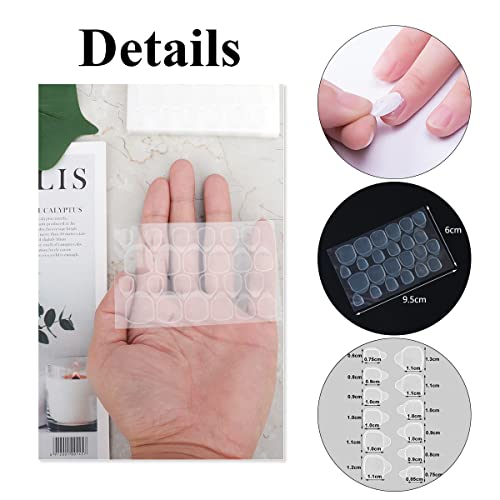 Lionvison 10 Sheets Nail Adhesive Tabs - 240 Pcs Double-Side Nail Glue Sticker, Waterproof Breathable Jelly Gel Nail Tape Glue Stickers For False Nails Tips (10 Sheet) #TOP3