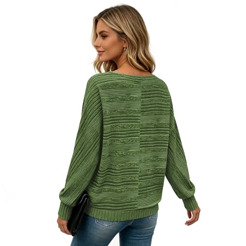 Image of Women's Batwing Tunic Tops, Long Sleeve Shirts Blouses, Business Casual Sweater for Office Work