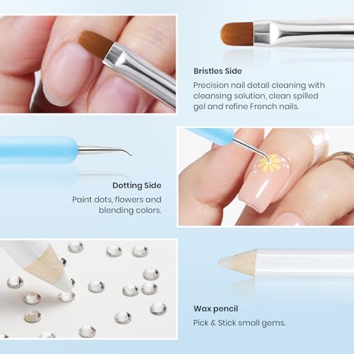 Image of Beetles Gel Polish Nail Glue with Nail Gems Set