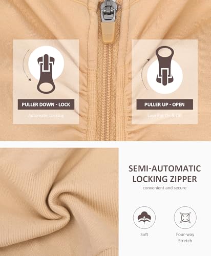 Image of FeelinGirl Zip Front Closure Bras for Women No Underwire Compression Post Surgery Bra with Wide Adjustable Straps