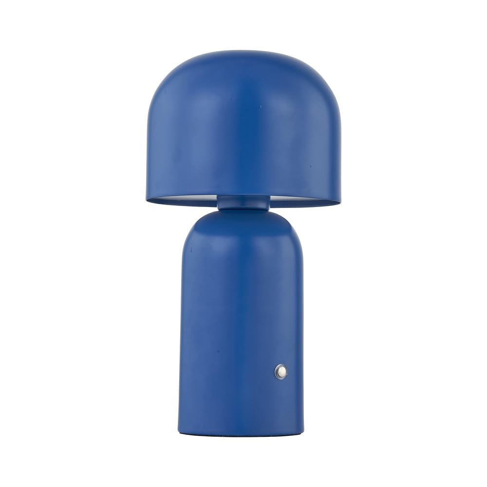 First Choice Lighting Christina - LED Rechargeable Touch Table Lamp - Navy Blue - 25cm
