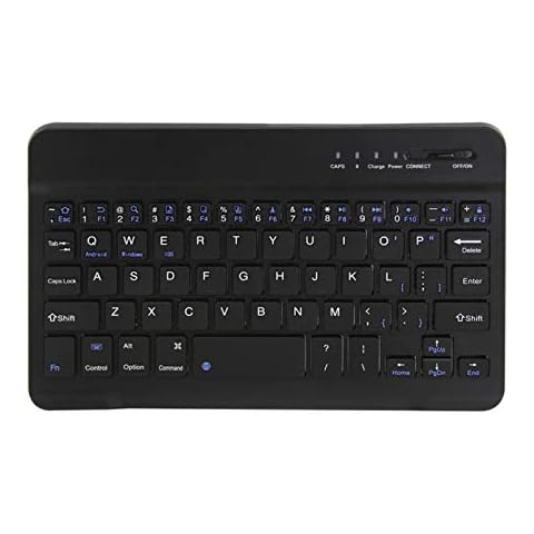 FLY WAY Portable Wireless Bluetooth 3.0 Keyboard,Ultra-Slim Mini Keypad 78 Keys Rechargeable Bluetooth Keyboard for iOS Android Windows Tablets and Other Bluetooth Devices(Black) Cover