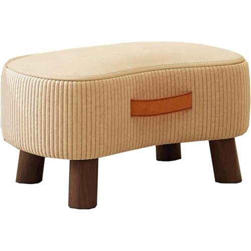 Design élégant orange pour ce tabouret en bois robuste
