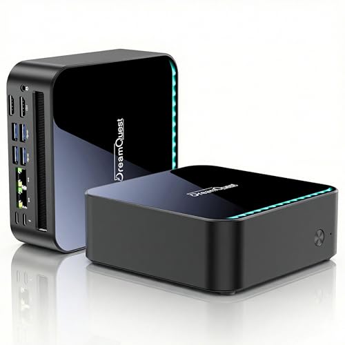 DreamQuest Mini PC Windows 11 Pro AMD Ryzen 5 7430U (bis 4,3 GHz), 16GB RAM & 512GB SSD (beide Aufrüstbar), Desktop Computer, Dual HDMI 4K, WiFi 6, Ultra Leise für Home Office