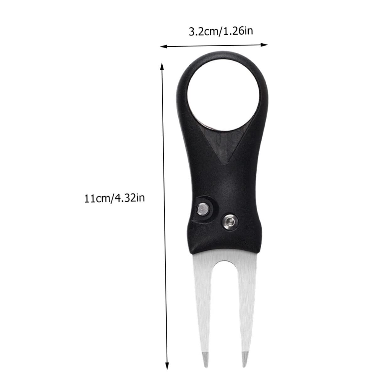 Toyvian 2Pcs Golf Fork Divot Repair Tool Stainless Steel Spring Design for Grass Repair Space Saving Golf Accessories for Golf Enthusiasts
