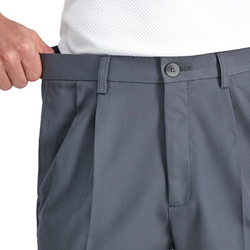 Haggar Men's Cool 18 Pro Straight Fit Pleated Front 4-Way Stretch Expandable Waist Golf Performance Short4