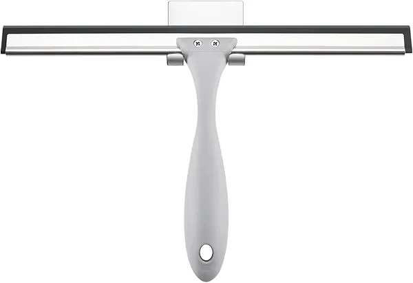 AmazerBath Squeegee for Shower Glass Door, All-Purpose Squeegee with Hook for Shower Doors, Windows, Mirrors, Tiles and Car Glass, 10 Inches