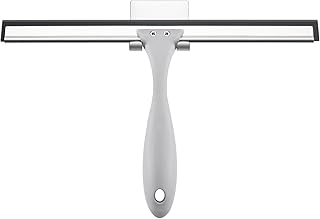 AmazerBath Squeegee for Shower Glass Door, Shower Squeegee for Glass Doors - All-Purpose Squeegee with Hook for Shower Doors, Windows, Mirrors, Tiles and Car Glass, 10 Inches