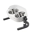 ALL FOR PAWS 3 In 1 Elevated Double Dinner, (44x26x19CM), Raised Pet Bowls for Cats and Dogs Adjustable Elevated Feeder Bowls, Good for Pets'Digestion and Joints(S)