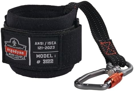 Ergodyne Squids 3122 Wrist Tool Lanyard, Carabiner Tool Tethering...