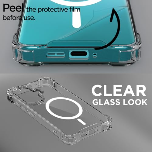 Image of Pikkme Back Cover for OnePlus Nord Ce 3 5G Mag-Safe Shockproof PC + TPU Protective Case Magnetic Support Bumper Case (Transparent Mag-Safe)
