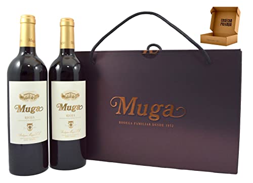 Bodegas Muga - Envío 24 H - Caja Regalo Vino Rioja Muga - Seleccionado Por Cosecha Privada 2 X Botellas 75 Cl, Estuche Edición Limitada Bodegas Muga - Envío 24 H - Caja Regalo Vino Rioja Muga - Seleccionado Por Cosecha Privada 2 X Botellas 75 Cl, Estuche Edición Limitada