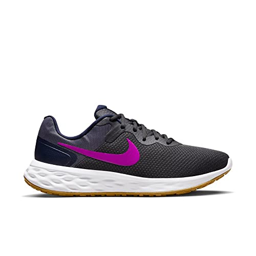 Image of Nike Mens Revolution 6 Nn Anthracite /Vivid Purple-Blackened Blue Running Shoe - 7 UK (8 US) (DC3728-011)