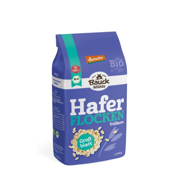 Bauckhof Haferflocken Großblatt Demeter, 1er Pack (1 x 500 g)