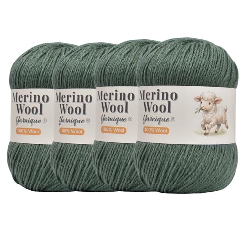 Yarnique 1oo% Australian Merino Wool Yarn Sport Weight 4 Balls 656 Yds