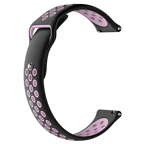 Garmin Approach S40 Delikli Spor Silikon Kordon Siyah Pembe