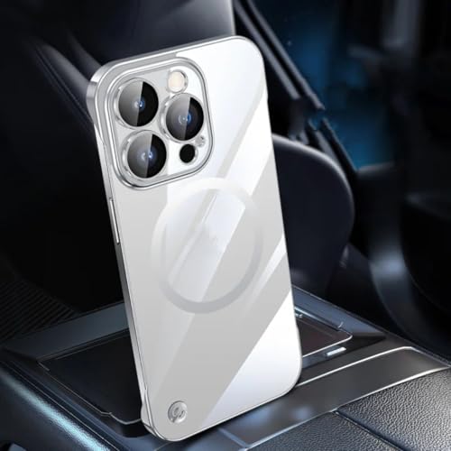 Coque magnétique iPhone 12 Pro sans cadre étui ultra fin transparent anti jaunissement
