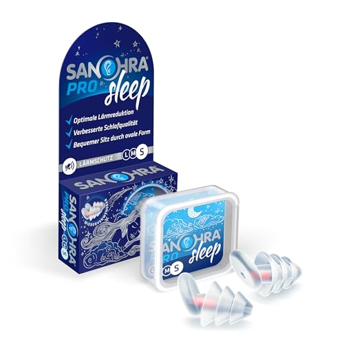 SANOHRA pro sleep Ohrstöpsel Größe S – für Kinder & kleine Gehörgänge – Seitenschläfertauglich, Filter gegen Lärm (24 dB), wiederverwendbar, Made in Germany