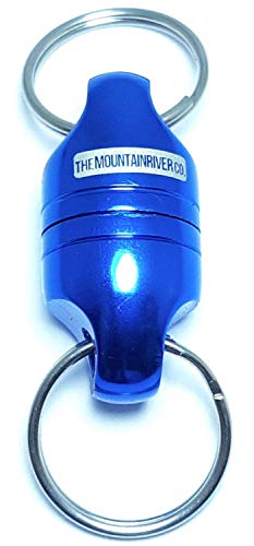 The MountainRiver Co Quick Release Magnetic Keychain | Detachable Key Chain Holder with Strong 7.7 LB Magnet | Pull Apart Key Chain (Blue)