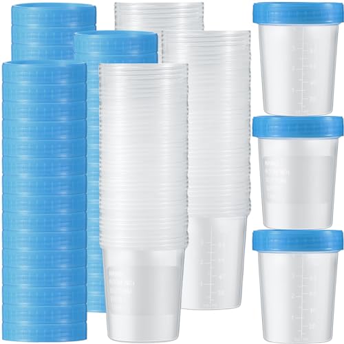 Image of Geiserailie 200 Pcs Urine Cups 4oz Disposable Specimen Container,Blue