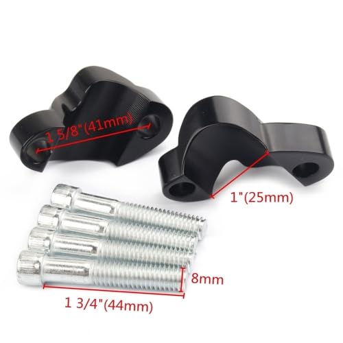 Elevador Manillar 1/25mm Reduce Fatiga en Sportster XL1200X Kit Espaciador Negro 5