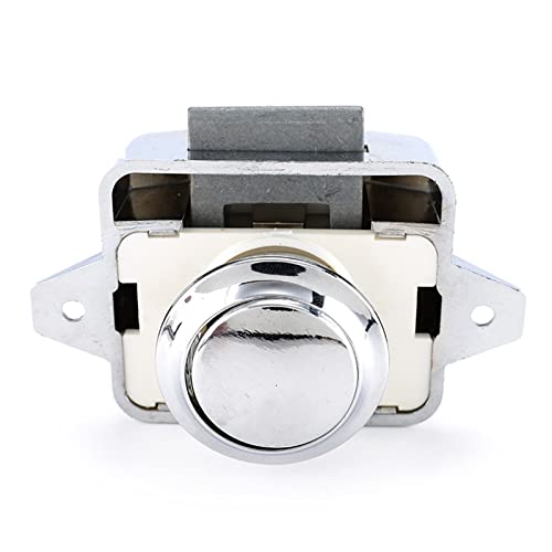 Serrure push 26mm pour bloquer l'ouverture des tiroirs de camping-car en route