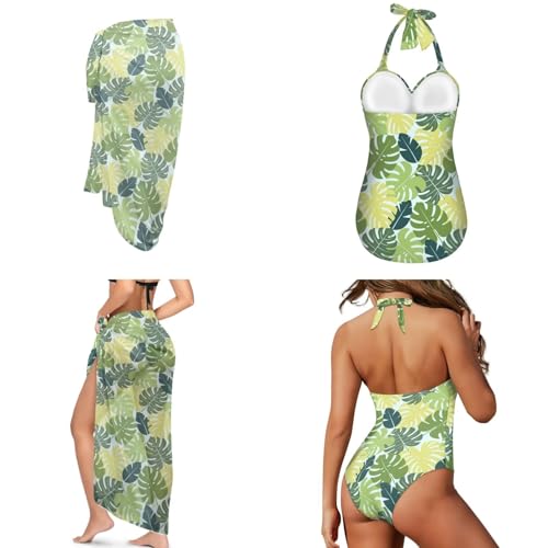 Two Piece Swimsuits One Piece Bathing Suit for Women Sexy High Waisted Bikini Bottoms Tummy Control Beachwear3